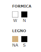 Sgabello per interni, struttura in metallo verniciato, seduta e schienale in formica o in legno multistrato - cm 45x45x100h