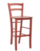 Sgabello per interni, struttura e schienale in legno di faggio - colore a scelta - cm 40x37x102h