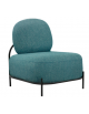 Poltrona per interni, struttura in metallo verniciato, rivestimento in tessuto colore a scelta - cm 64x50x77h