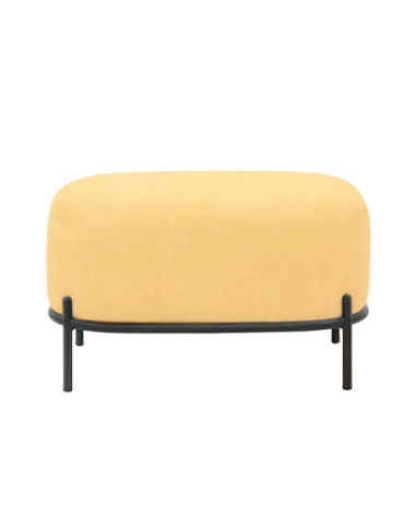 Pouf per interni, struttura in metallo verniciato, rivestimento in tessuto colore a scelta - cm 63x47x37h