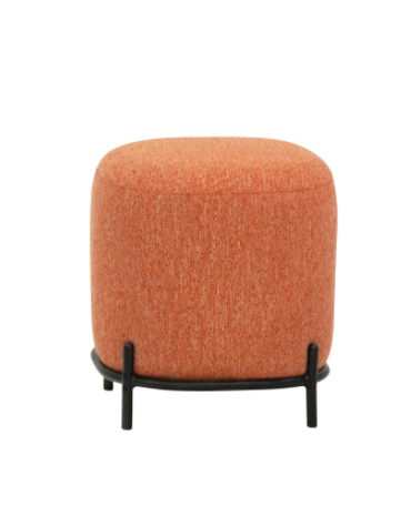 Pouf per interni, struttura in metallo verniciato, rivestimento in tessuto colore a scelta - cm 42x42x45h