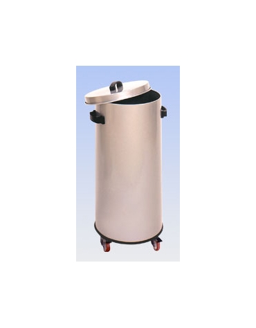Pattumiera inox carrellata da Lt. 50