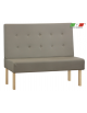 Panca 2 posti per interni, struttura in legno, rivestimento in ecopelle o tessuto - colore a scelta - cm 120x45x101h