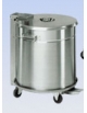 Pattumiera inox a pedale carrellata a tenuta liquidi Lt. 50