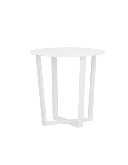 Tavolino tondo con struttura in alluminio verniciato - colore a scelta - cm Ø 55x53h
