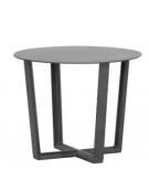 Tavolino tondo con struttura in alluminio verniciato - colore a scelta - cm Ø 55x45h