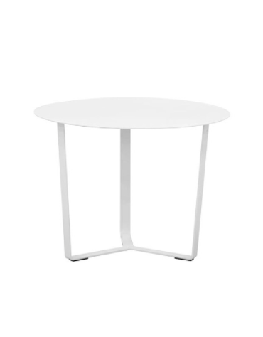 Tavolino tondo con struttura in alluminio verniciato - colori a scelta - cm Ø 45x33h