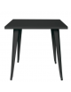 Tavolo quadrato per interni, struttura in metallo verniciato colore bianco o nero - cm 70x70x74h