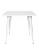 Tavolo quadrato per interni, struttura in metallo verniciato colore bianco o nero - cm 80x80x74h