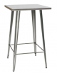 Tavolo quadrato alto per interni, struttura in metallo verniciato con vernice trasparente - cm 65x65x107h