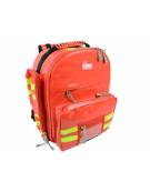 Kit pronto soccorso con zaino Logic 2 - poliestere 600D rosso ricoperto in PVC completo di accessori - cm 40x25x47h