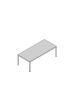 Tavolo riunioni gamba alluminio special - cm 220x100x74h
