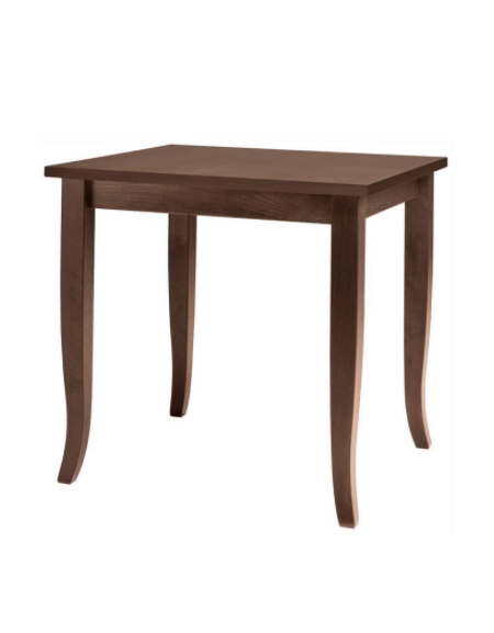 Tavolo quadrato per interni, struttura in legno di faggio, piano allungabile in laminato - cm 80/140x80x76h