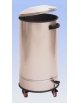 Pattumiera inox a pedale carrellata Litri 80