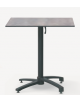 Tavolo quadrato ,struttura in alluminio verniciato pieghevole, piano in HPL - colore a scelta - cm 60x60x73h