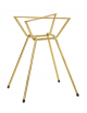 Base in acciaio inox ottonato - per piano quadrato - cm 52x52x72h