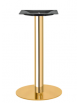 Base in acciaio inox ottonato, piedini regolabili - per piano tondo - cm Ø 40x72h