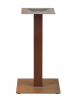 Base in acciaio ruggine, piedini regolabili - per piano quadrato - cm 40x40x72h