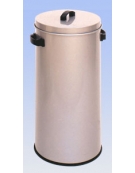Pattumiera inox con coperchio Litri 70