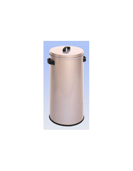 Pattumiera inox con coperchio Litri 70