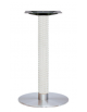 Base con struttura in alluminio, rivestimento in filo di polietilene COLORE BIANCO - per piano tondo cm Ø 40x72h