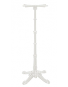 Base alta con struttura in ghisa verniciata COLORE BIANCO, piedini regolabili - per piano quadrato - cm 108h