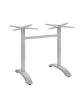 Base con struttura in alluminio verniciato COLORE GRIGIO cm 70h, piedini regolabili - per piano rettangolare
