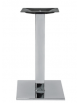 Base con struttura in acciaio inox cromato, piedini regolabili - per piano quadrato - cm 50x50x72h