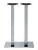 Base alta con struttura in acciaio inox cromato, piedini regolabili - per piano rettangolare - cm 40x70x108h