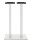 Base alta con struttura in acciaio verniciato COLORE BIANCO, piedini regolabili - per piano rettangolare - cm 40x70x108h