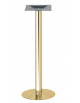 Base alta con struttura in acciaio inox ottonato, piedini regolabili - per piano tondo - cm Ø 40x110h