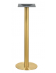 Base alta, struttura in acciaio inox ottonato satinato, piedini regolabili - per piano tondo - cm Ø 40x110h