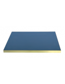 Piano quadrato completo di vetro, retrolaccato colore a scelta spessore 30 mm - per interni - cm 60x60