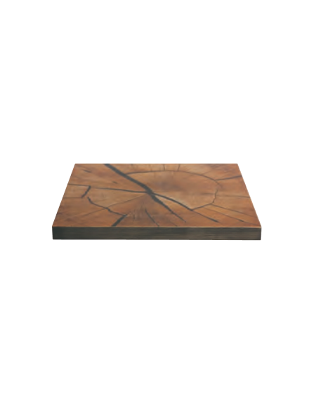 Piano quadrato in lamellare di abete stampato spessore 40 mm - per interni - cm 80x80