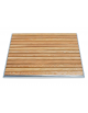 Piano quadrato in doghe di legno bordato in alluminio - cm 60x60