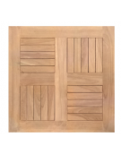 Piano quadrato in TEAK - spessore cm 2,7 - cm 120x80