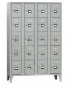 ARMADIO CASELLARIO 20 POSTI CON ANTE COLORATE cm. 120 x 50 x 180 h.