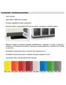ARMADIO CASELLARIO 20 POSTI CON ANTE COLORATE cm. 120 x 50 x 180 h.