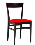 Sedia per interni, struttura in legno, seduta imbottita - colore a scelta - cm 43x50x84h