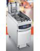 Friggitrice automatica a gas su mobile 1 Vasca lt. 23 - Con sollevamento cesto automatico - Vasca pulita a Y - cm 40x90x111h