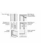 ARMADIO METALLICO AD ANTE SCORREVOLI IN VETRO - CM. 120X45X200H