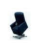 Poltrona relax reclinabile - 2 motori per schienale e poggiapiedi - colore blu