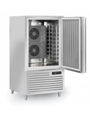 Abbattitore di temperatura verticale  - capacità 10 teglie GN 1/1 o mm 600x400 - temp. -40°/+10°C - cm 79x90x153,5h