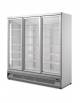 Armadio murale congelatore BT con 3 porte a vetro capacità 1450 Lt - refrigerazione ventilata -18° -22°C  - cm 188x76x199,7h