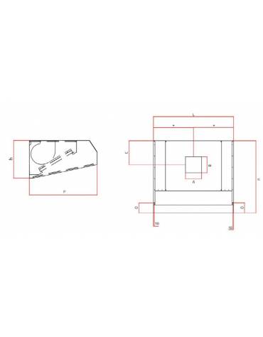 Cappa ecologica a parete cm. 120x95x40h