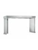 SUPPORTO PIATTI INOX AISI 304 PER TAVOLI, CON LAMPADE ALOGENE RISCALDANTI A 1 RIPIANO DI APPOGGIO - CM. 120X35X60H