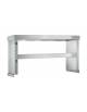 SUPPORTO PIATTI INOX AISI 304 PER TAVOLI, CON LAMPADE ALOGENE RISCALDANTI A 2 RIPIANI DI APPOGGIO - CM. 150X35X60H