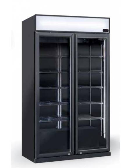 Vetrina bevande doppia porta a battente - con opalina luminosa - Temperatura +1°/+10°C - Capacità Lt 805 - cm 112x59,7x198,3h