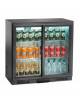Vetrina bibite a due ante scorrevoli - colore esterno nero - refrigerazione ventilata +2/+8°C - mm 900x500x840h