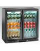 Frigorifero sottobanco orizzontale per bibite 2 porte a battente - capacità 175 lt - temp. +2/+8 - cm. 90x50x84h